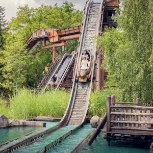 Reportage photo au parc Astérix descente à sensations forte - Ménire Express - flume