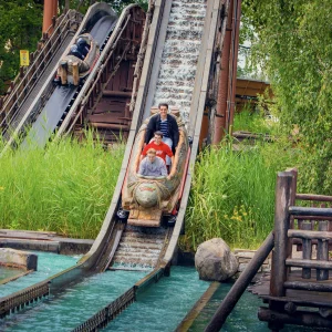 Reportage photo - descente spectaculaire du Menhir Express au Parc Astérix