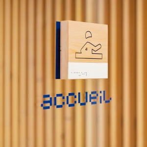 Photo du pictogramme de l'accueil de la Piscine Georges-Vallerey - Agence Verveine
