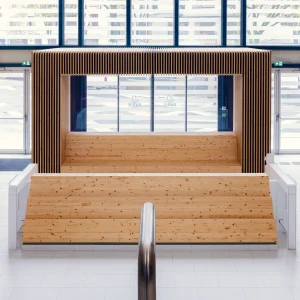 Photo du hall d'entrée de la Piscine Georges-Vallerey - Agence Verveine