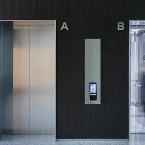 Reportage photo par l'agence Verveine au sein des locaux Samsung à Saint-Ouen - Ascenseurs A et B