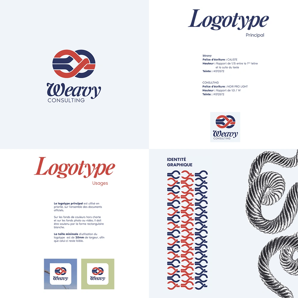 Charte graphique Weavy - concept du Logo