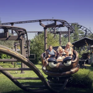 Reportage photo sur les Souris mécaniques au Jardin d'Acclimatation à Paris - enfants souriants de la descente du manège
