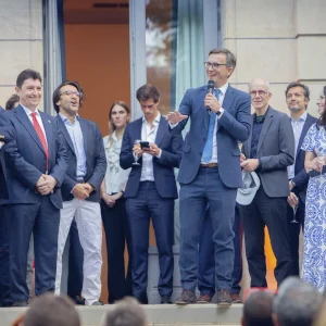 Reportage photo - Discours d'ouverture de bienvenue et cocktail à l'occasion du Paris Cyber Summit 2025 à Paris