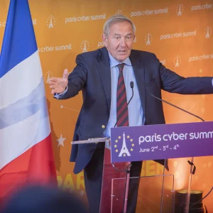 Reportage photo - Jour 2 du Paris Cyber Summit 2025 intervention de Daniel Le Coguic