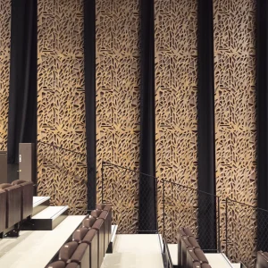 Reportage photo Le Majestic scène de Montereau - décoration mural en bois