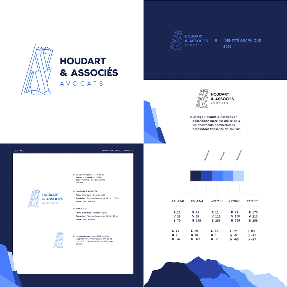 Charte graphique Houdart & Associés conception du logo Charte graphique Houdart & Associés - conception et contenue du logotype