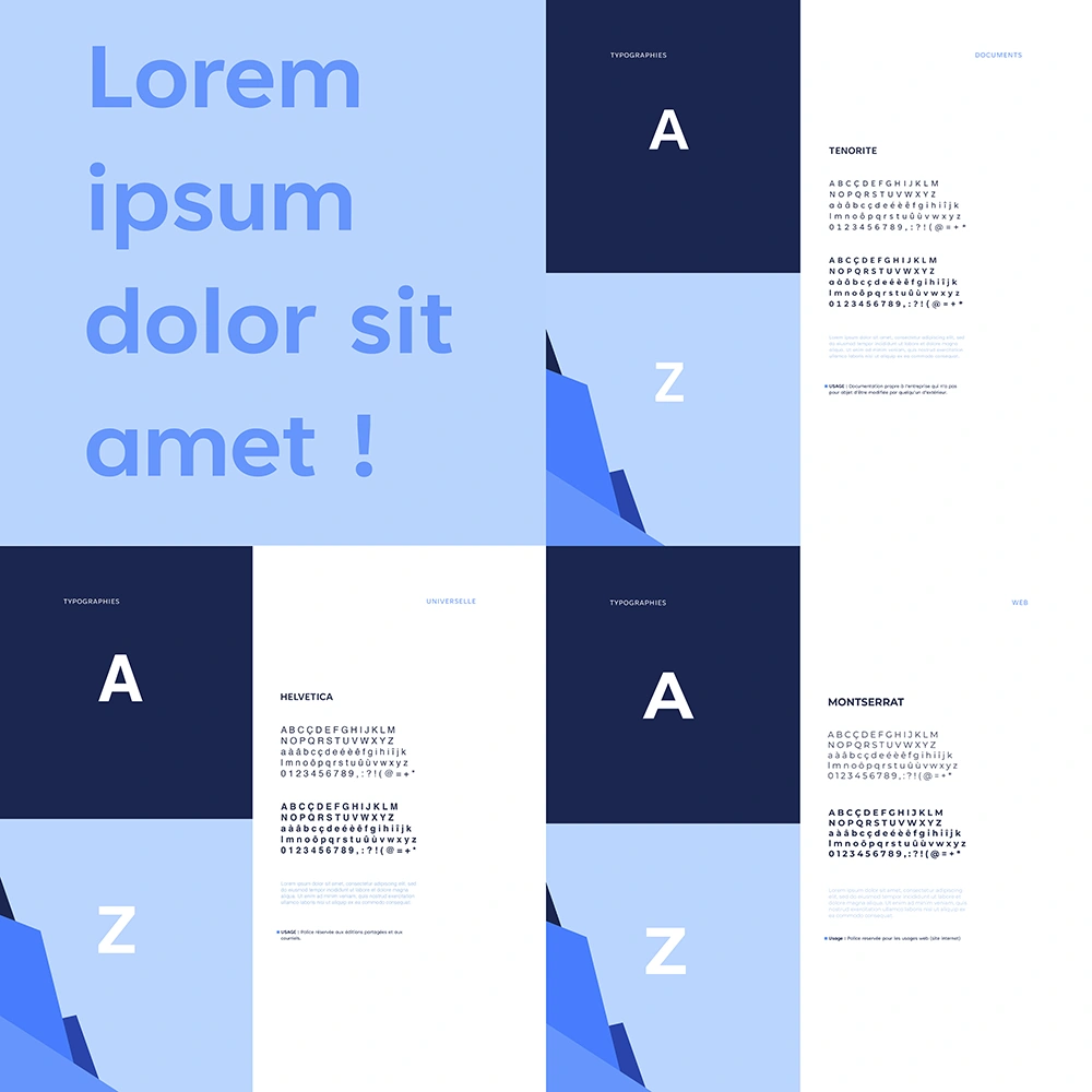 charte graphique Typographie du cabinet d'avocats Houdart & Associés Charte graphique Houdart & Associés - choix typographique pour le cabinet d'avocats