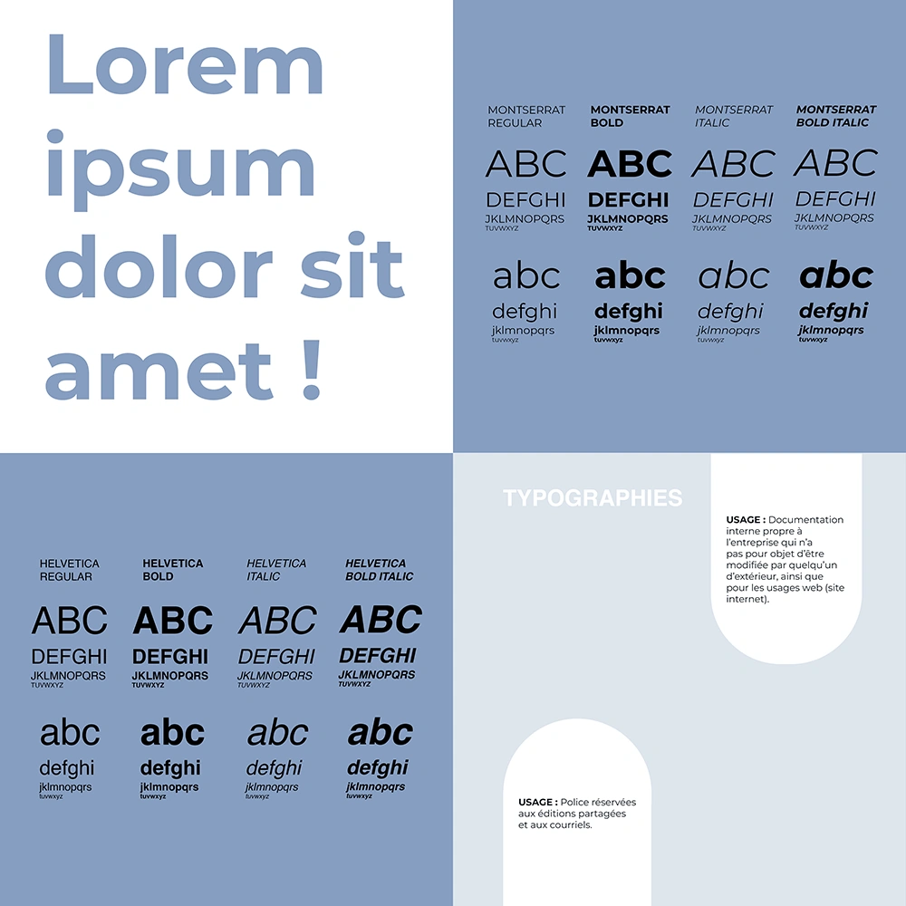 Charte graphique INGENCOM - choix typographique pour la marque