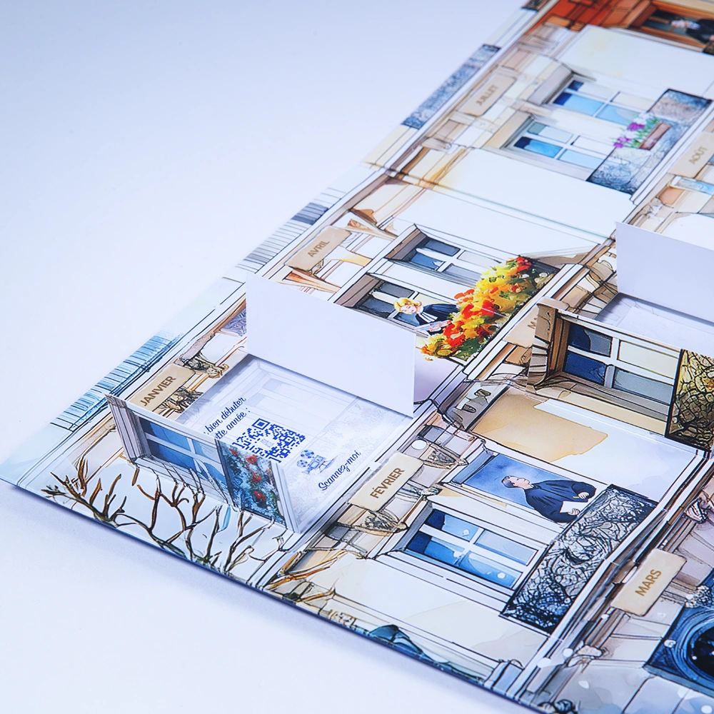 Houdart & Associés Calendrier de l'après contenu et fonction Houdart & Associés Calendrier de l'après - Photo zoom sur le contenue et le fonctionnement du calendrier