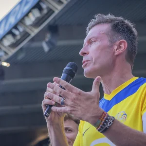 Reportage photo au stade de France pendant le discours de remerciement - Agence Verveine