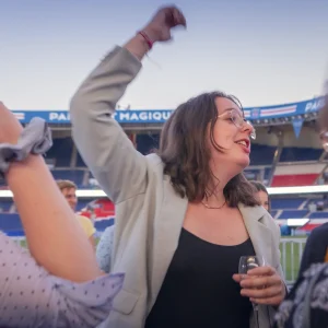 Reportage photo soirée dansante au stade de France après les matchs caritatifs