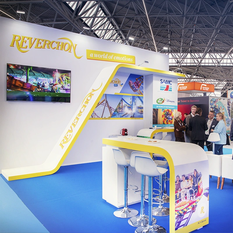 Agence Verveine stand Reverchon à la IAAPA Stand Reverchon - conception du stand d'exposition pour Reverchon pour la IAAPA